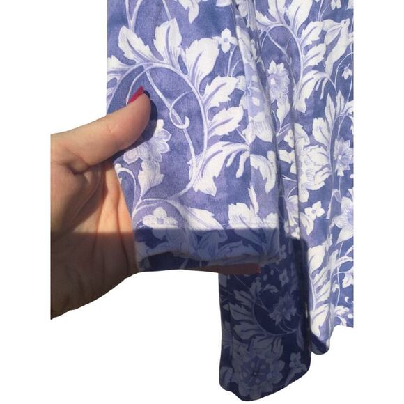 Janie and Jack Girls Dress Size 6 Blue Floral Fur Trim Ponte Rabbit Bunny Easter - Picture 7 of 9